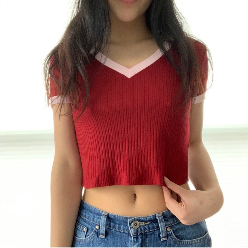 SOLD // Forever 21 Red Knitted Top